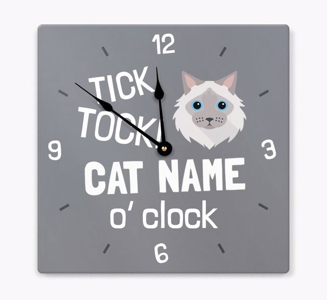 Tick Tock 'O' Clock: Personalized {breedCommonName} Wall Clock